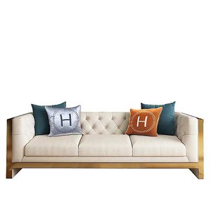 Bộ <span class=keywords><strong>Sofa</strong></span> Đồ Nội Thất Phòng Khách Thiết Kế Hiện Đại Bằng Da Ghế Dài Thoải Mái Bằng Gỗ Các Đồ Nội Thất Phòng Khách Sang Trọng Khác - Product Image 4