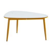 Table centrale moderne minimaliste chaude Table basse en bois blanc triangulaire pour salon décor à la maison