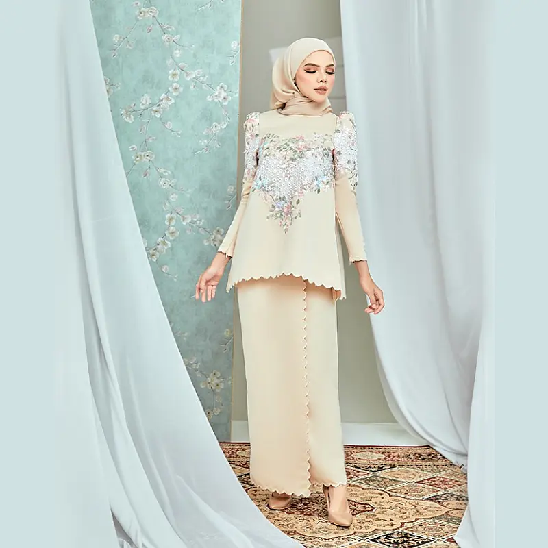 Sipo Eid Oem 2024 Nieuw Ontwerp Vrouwen Mode Moslim Lange Mouwen Abaya Islamic Kleding Moslim Jurken Malaysia Baju Kurung