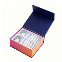 Emballage personnalisé pour boîte dentaire orthodontique, fermeture magnétique, doublure en éponge, laminage chimique mat, estampage à chaud en feuille d'or, revêtement UV