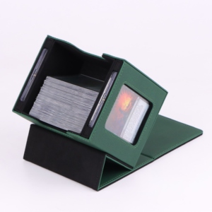 Boîte de rangement portable en cuir PU durable pour cartes à collectionner, compatible avec les jeux de cartes Commander, pour usage domestique - Product Image 1