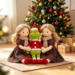 Peluche Grinch <span class=keywords><strong>de</strong></span> Noël faite à la main, monstre vert en peluche douce, jouet <span class=keywords><strong>de</strong></span> Père Noël pour la décoration <span class=keywords><strong>de</strong></span> Noël à la maison, cadeau pour enfants, décorations <span class=keywords><strong>de</strong></span> fête <span class=keywords><strong>de</strong></span> fin d'année - Product Image 4