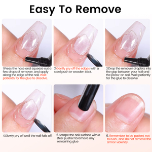 U zucchero 10g non c' è bisogno di colla per unghie lampada e rimozione rapida asciugatura ammollo di lunga durata punte per unghie colla per premere sulle unghie - Product Image 6