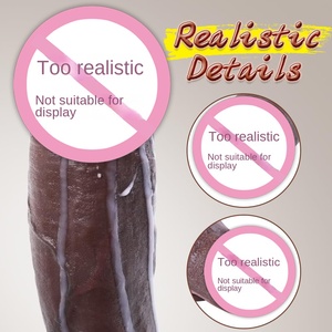 Gladiator Dildo en silicone liquide <span class=keywords><strong>double</strong></span> couche, texture chair douce, avec ventouse stabilisée, grande taille, pour femmes - Product Image 4