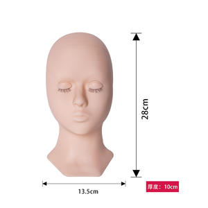 PMU <span class=keywords><strong>Tattoo</strong></span>-cabeza plana para práctica de maquillaje, modelo de entrenamiento, maniquí para extensiones de pestañas, 3 pares de párpados de silicona - Product Image 5