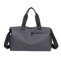 Sac de sport unisexe à séparation sec/humide, sac de voyage et de fitness en tissu Oxford avec fermeture éclair, sac de gym géométrique