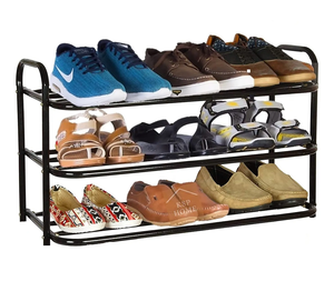 Heavy-<b>Weight</b> Multifunctional Black Metal Shoe Rack Hall Foldable Low Space Living Room <b>Storage</b> Light <b>Weight</b> Iron Side Rack - Product Image 5