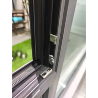 Ventanas Abatibles Modernas Bastion de Aleación de Aluminio con Doble Capa de Vidrio, Ventana Abatible con Pantalla Antirrobo, Aislamiento Térmico, Energy Star