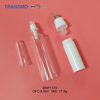 Emballage de gloss repulpant, conteneur de baume à lèvres, tube cosmétique rond sans air de 8 ml pour huile à lèvres, en plastique