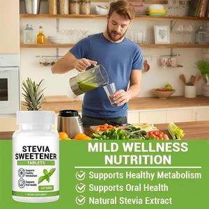 Comprimés d'extrait de stévia naturelle OEM, favorisent un métabolisme sain, 200 mg, sans sucre, qualité alimentaire, édulcorant à la stévia - Product Image 2