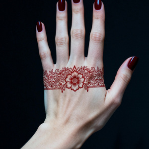 Tatouages temporaires au henné colorés, autocollants géométriques floraux, <span class=keywords><strong>tatouage</strong></span> imperméable adapté au dos de la main, au <span class=keywords><strong>poignet</strong></span>, au bras - Product Image 3