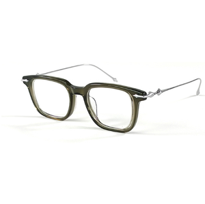 Ultra Hafif Saf Titanyum Asetat Unisex Punk Tarzı Kare Şekilli Tam Çerçeveli Optik Çerçeveler Düz Yüzeyli HRD EGOS Model Okuma Gözlüğü - Product Image 5