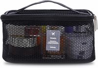 Sac de voyage en maille de haute qualité, trousse de toilette portable, ensemble de sacs de rangement pour cosmétiques et maquillage à la mode