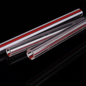 Tubo in Vetro Borosilicato Trasparente con Linea Rossa, Resistente al Calore, per Indicazione Livello Acqua - Product Image 4