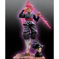 Figurine de collection Zamasu et Goku double tête couleur pêche en PVC, édition premium écologique, modèle 2D