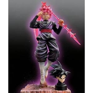 Figurine de collection <span class=keywords><strong>Zamasu</strong></span> et <span class=keywords><strong>Goku</strong></span> double tête couleur pêche en PVC, édition premium écologique, modèle 2D - Product Image 3