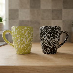 Tasses et bols en grès, Bol en porcelaine émaillée bleue, Bol de service en céramique, Tasse à collation créative émaillée pour la cuisine et la salle à manger - Product Image 2