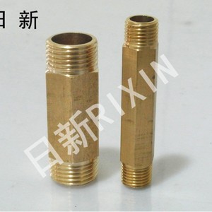 Rixin Copper Hexagonal Double Male Threaded Connector 50-60mm Plumbing <b>Adapter</b> - Product Image 3