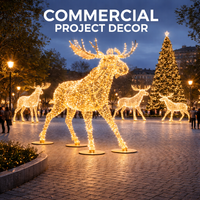 Éclairage LED extérieur en forme de renne pour projets commerciaux, décoration de parcs et places, éclairage de Noël