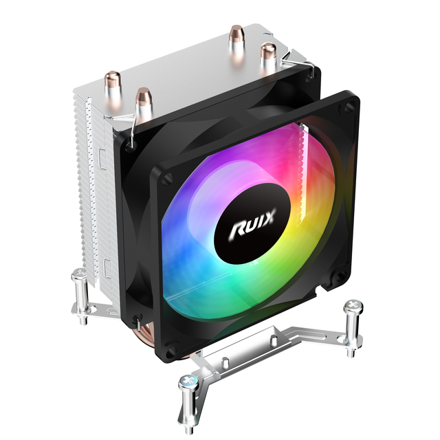 Ruix X2000 Pro CPU Cooler 120mm Fan 2 Heatpipes Easy Installation Gaming Computer Case with 3pin Water Cooling Radiator
