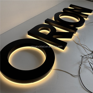 Letreros luminosos LED personalizados con logotipo, tienda de negocios al aire libre, señalización frontal <span class=keywords><strong>exterior</strong></span> pintada, <span class=keywords><strong>letrero</strong></span> retroiluminado de acrílico 3D - Product Image 5