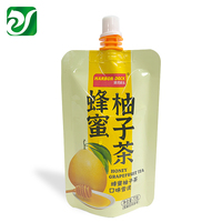 Pochettes de bec de miel de boisson sac d'emballage de jus debout personnalisé en feuille AL avec buse