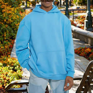Sudadera con Capucha Extra Grande para Hombre con Logotipo Personalizado, Sudadera con Capucha de Color Sólido, Bolsillo Delantero, Ropa Urbana Informal OEM - Product Image 3