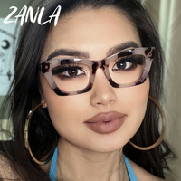 Gafas Ópticas con Marco Cuadrado Pequeño y Estampado Vintage 2026, Anti-luz Azul, Cómodas y a la Moda para Mujer
