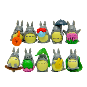 10 món/bộ Mô hình hoạt hình <span class=keywords><strong>Totoro</strong></span> HG-129 Thu nhỏ Tranh vẽ thủ công Đồ sưu tầm Trang trí sân vườn Nhựa Phô mai Mèo Anime Mini - Product Image 1