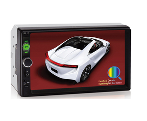 เครื่องเล่น MP5 MP4 MP3 แบบติดรถยนต์ขนาด 7 นิ้ว แบบ Double-din พร้อมวิทยุ บลูทูธ และเชื่อมต่อโทรศัพท์ - Product Image 1