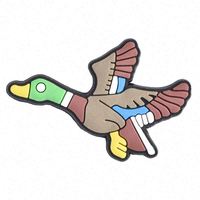 Hewan lucu lembut Pvc pemburu berburu migrasi burung rusa gaya kartun sepatu pesona bakiak sandal sepatu