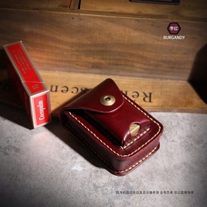 Boshiho <b>Custom</b> Retro Genuine Leather Slim Cigarette Belt Bag <b>Lighter</b> Case UV Lithography Waterproof Eco-Friendly Smoking - Product Image 5