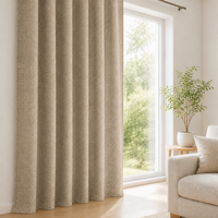 Rideau en chenille solide 390 GSM, 100 % polyester, occultant élevé, 52*84 pouces, différents styles de suspension, couleurs et tailles personnalisables