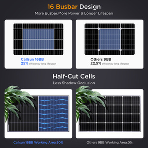 <span class=keywords><strong>Panneau</strong></span> solaire bifacial N-Type Callsun 200W 182mm, cellules haute performance 16BB, efficacité 25%, double face, pour toiture résidentielle - Product Image 4