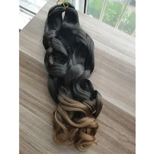 Personnalisé 14-20 pouces Spirale Bouclés Cheveux Français Curl Tresses Au Crochet Synthétique De Grande Qualité Vague Profonde Extensions De Cheveux Tendance Coiffure