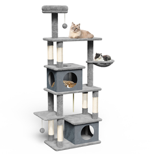 Modern Large 4-Level Cat Tree with Plush Climbing Frame Nest <b>Scratching</b> <b>Post</b> Multi-Level Design 10kg for Indoor Cats All Seasons - Product Image 1