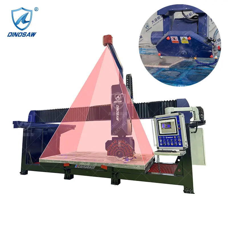 Ganger CNC torno cortador de 45 grados para piedra mármol de 5 ejes