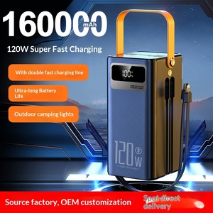 Batterie au lithium polymère plastique à charge automatique à grande capacité 80000mA 120W Charge ultra rapide Banque d'alimentation - Product Image 5