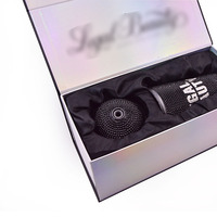 Boîte magnétique en carton Laser brillant de luxe, emballage de tasse à café, ensemble de tasse, boîte cadeau, boîte d'emballage de vin personnalisée avec insertion en mousse