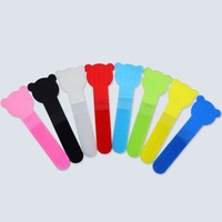 Attaches-câbles auto-adhésifs en nylon Bear, réutilisables et durables, avec boucles Velcro réglables, pour organiser les cordons de bureau, de salle de bain et de cuisine