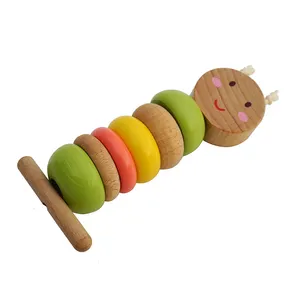 Wooden Dumbbell-shaped Rattle - WoodenCaterpillar Toys