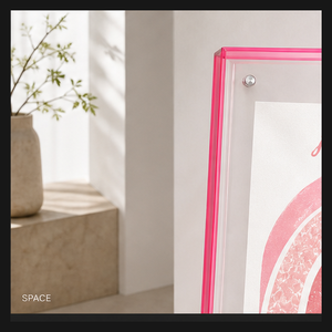 Cadre photo flottant en plastique transparent rouge pour impressions botaniques, décoration moderne pour la maison et le bureau - Product Image 5