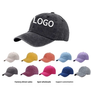 Gorra de béisbol de pico de pato de algodón peinado vintage Estilo <span class=keywords><strong>Ins</strong></span> lavado con diseño de marca de moda Sombrero de sol versátil simple - Product Image 1