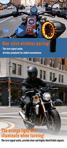 Système de haut-parleurs de clignotants. Clignotant de moto universel avec haut-parleur <span class=keywords><strong>Bluetooth</strong></span> et antivol - Product Image 3
