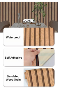 ORON DECO impermeable 3D textura de madera papel pintado autoadhesivo PVC vinilo paneles de <span class=keywords><strong>pared</strong></span> para sala de estar Peel Stick pegatinas de <span class=keywords><strong>pared</strong></span> - Product Image 2