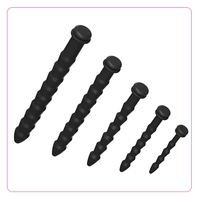 Dilatateur urétral en silicone souple, 5 tailles, bâtonnet œil de cheval, tige pénienne, stimulateur de blocage pour masturbation masculine, cathéter, jouets SM