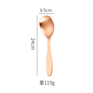 DFU127 Salad Serving Simple Design Gold Plated Stainless Steel Silver Spoon & Fork Serving Outdoor protection Tool - Product Image 5