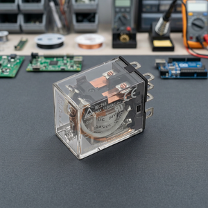 รีเลย์แม่เหล็กไฟฟ้า 8 ขา สำหรับ Omron LY2N-24VDC แบบ 2 โพล ขนาดเล็ก รองรับโหลดหน้าสัมผัสกำลังสูง สำหรับแผงควบคุม - Product Image 1