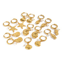 Boucles d'oreilles pendantes Gaovo Beach Chic en perles, plaqué or 18 carats, acier inoxydable léger, bijoux d'oreille tendance pour femme, idéales pour les vacances
