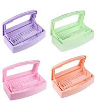 Boîte de nettoyage et de stérilisation pour outils à ongles en plastique, plateau de désinfection pour pinces, ciseaux et autres outils pour salons – Vente chaude